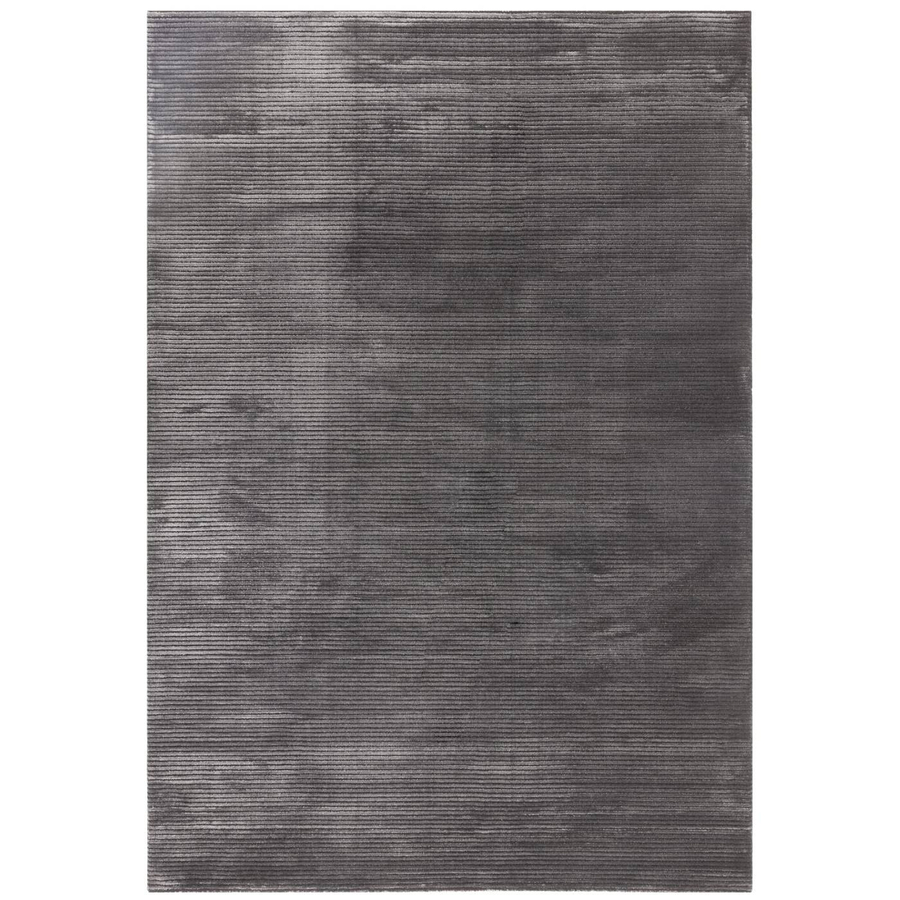 Kuza Stripe Plain charcoal/szénfekete szőnyeg 20x30 cm